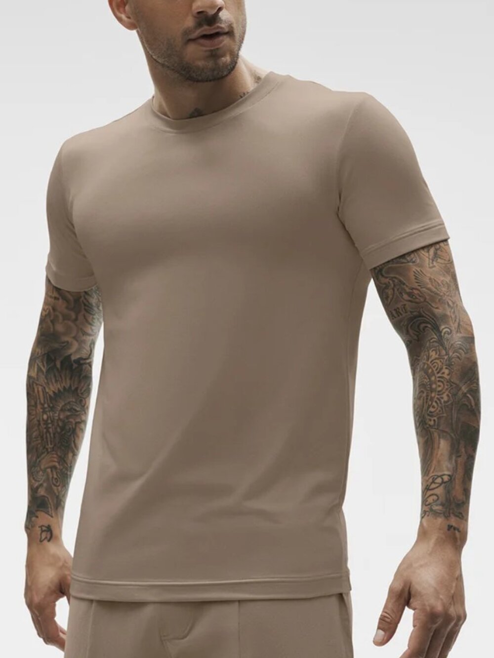 Alo Yoga Conquer Reform Crewneck Short Sleeve Gravel Men's Medium NWT